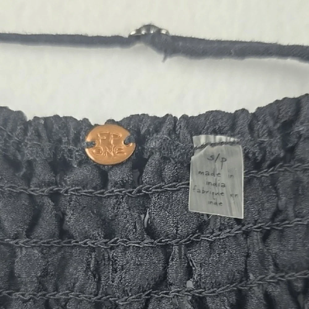 Free People -1211 Women's One Adella Slip Lace Dress in‎ Black Size Small - Picture 4 of 13